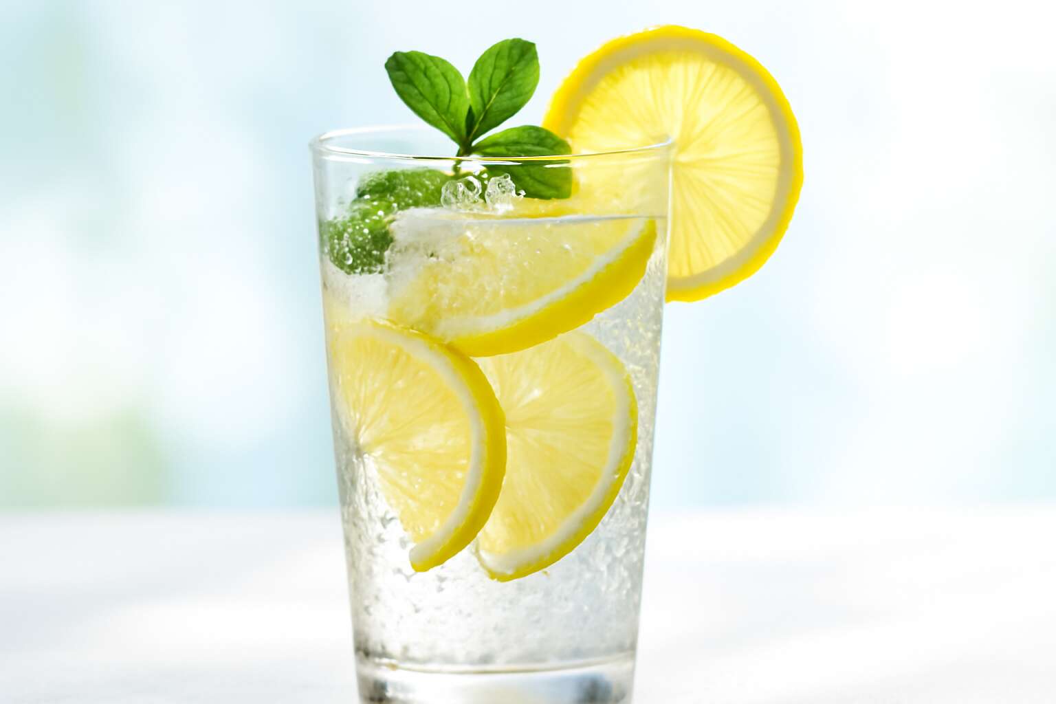 sparkling water lemon