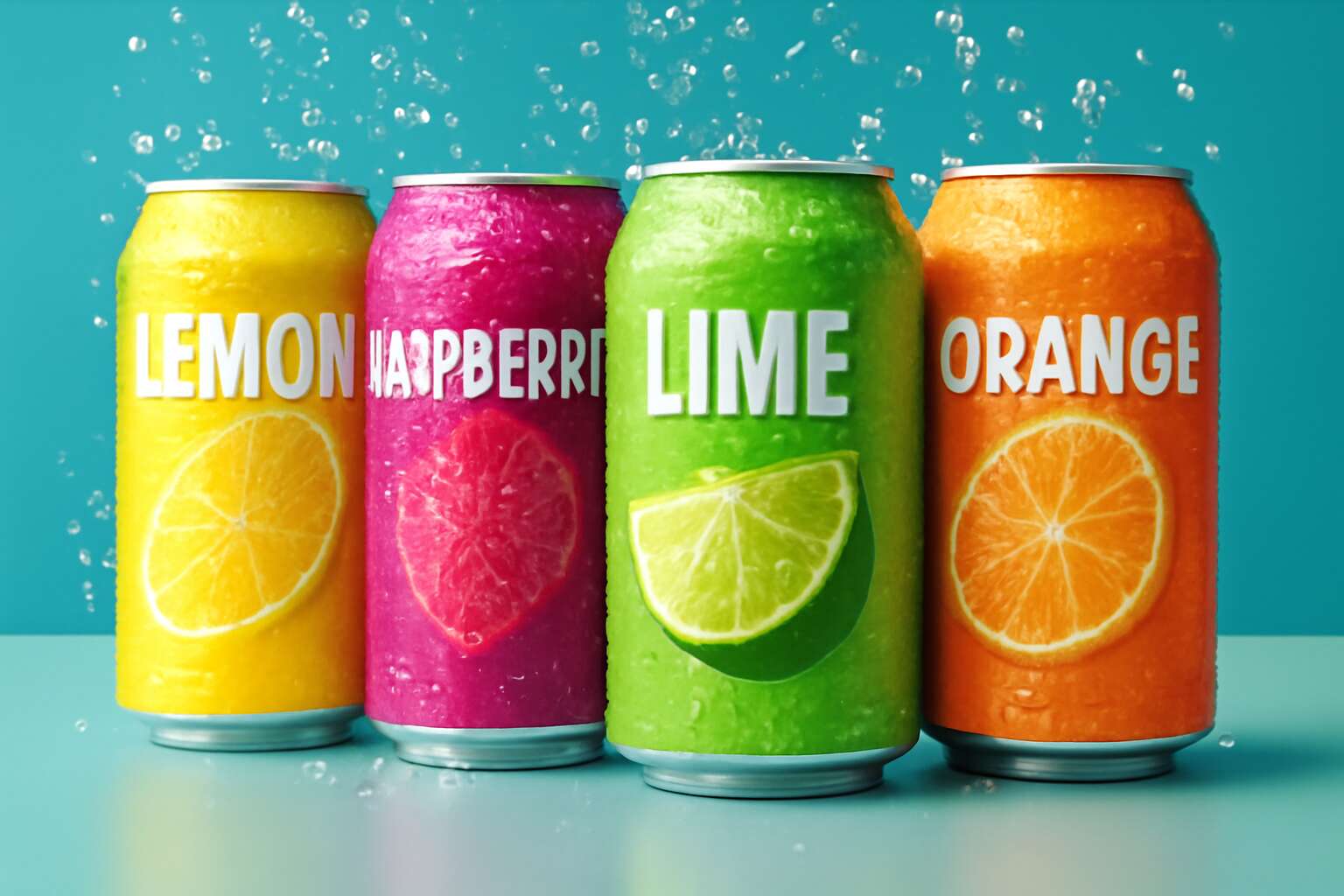 flavoured sparkling water in cans