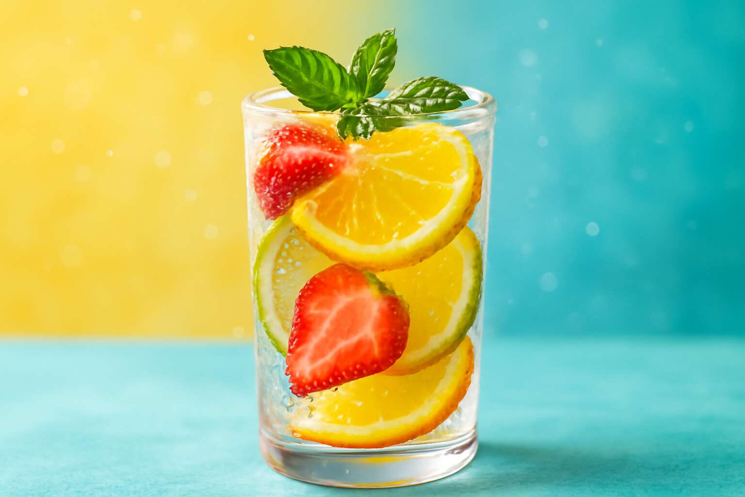 sparkling water with juice