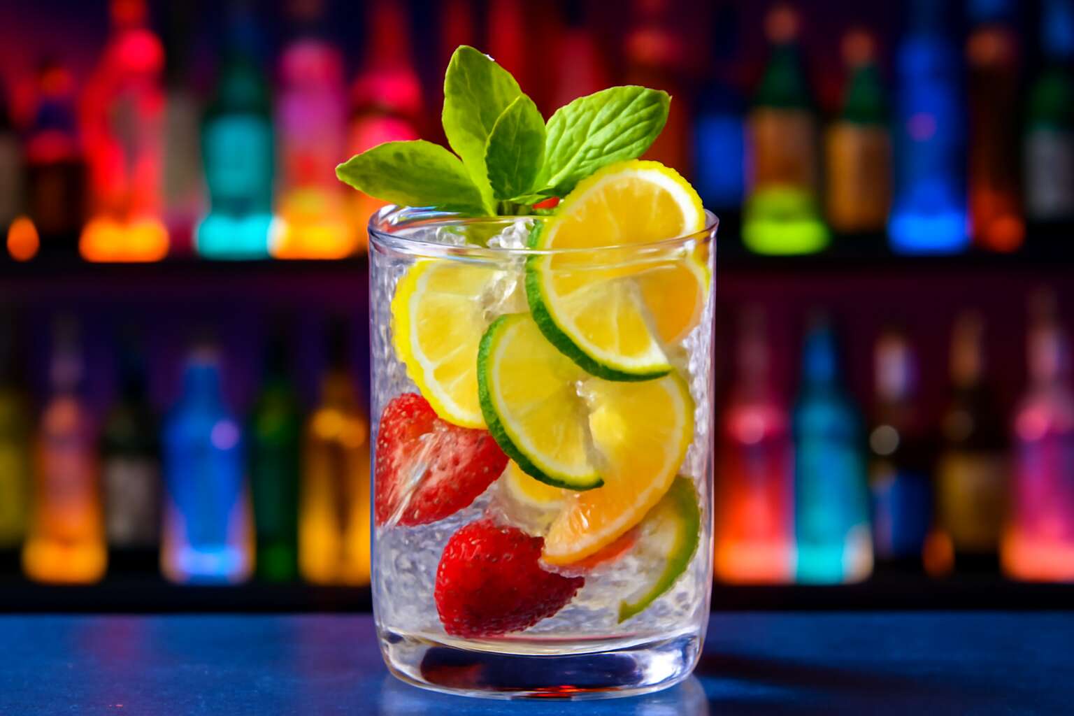 vodka with flavored sparkling water