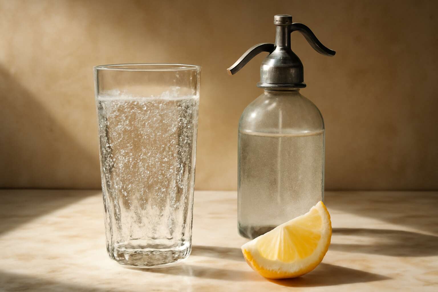 sparkling water and soda water