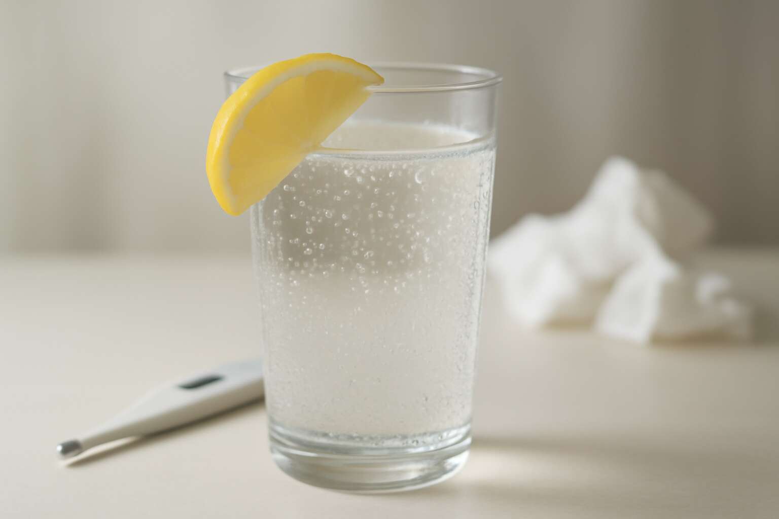 is sparkling water bad when sick
