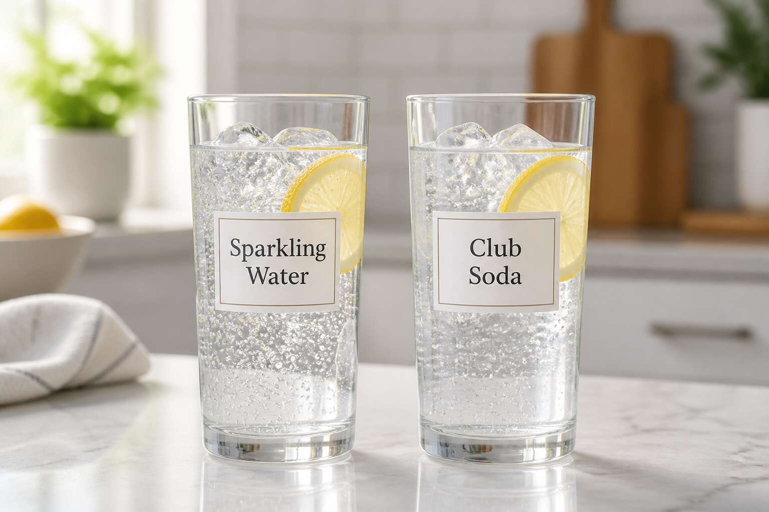 are sparkling water and club soda the same