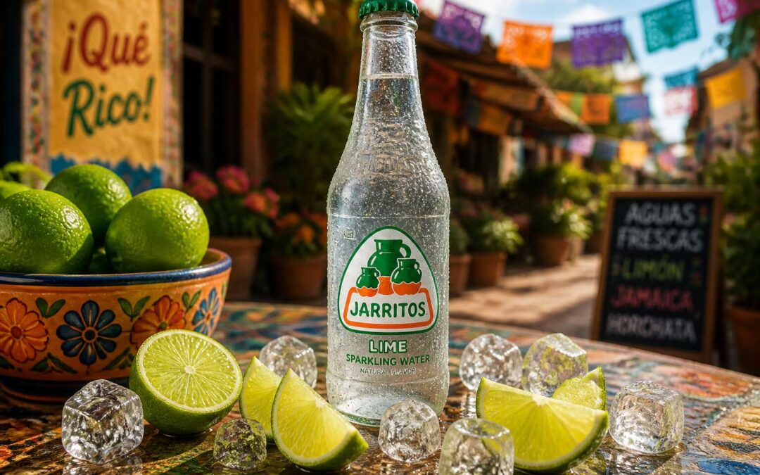 Sparkling water jarritos deliver a clean, crisp fizz.